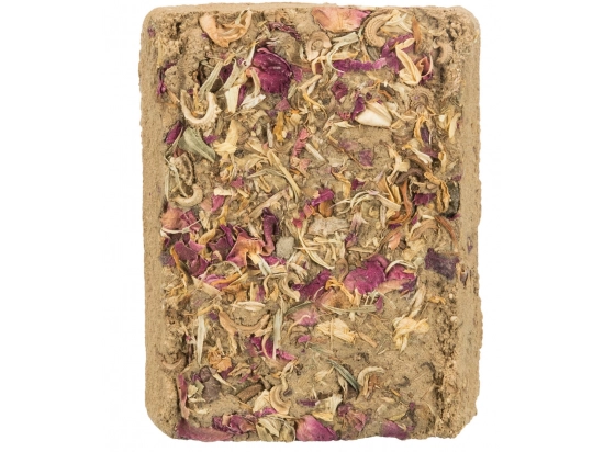 Фото - ласощі Trixie Камінь із глини з квітами для гризунів (60145)