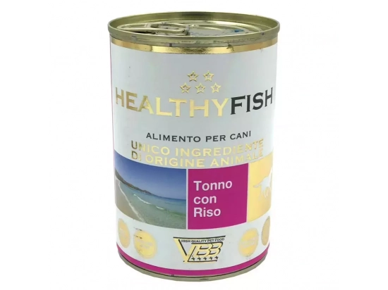 Фото - вологий корм (консерви) Healthy Fish TUNA & RICE вологий корм для собак ТУНЕЦЬ та РИС