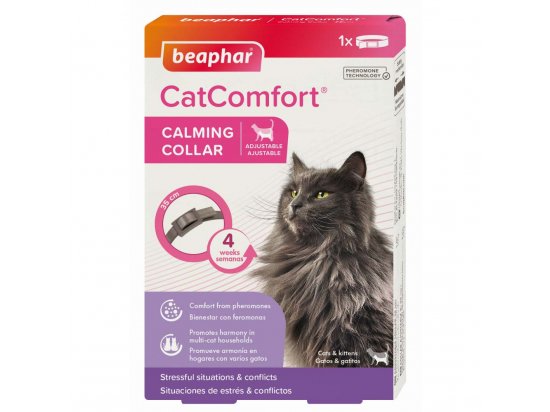 Фото - седативные препараты (успокоительные) Beaphar CatComfort антистресс для котов, ошейник с феромонами