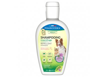 Фото - від бліх та кліщів Francodex Repellent Shampoo Monoï Fragrance шампунь від бліх та кліщів без інсектицидів для собак та кішок