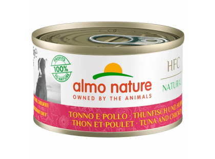 Фото - вологий корм (консерви) Almo Nature HFC NATURAL TUNFISH & CHICKEN консерви для собак ТУНЕЦЬ та КУРКА