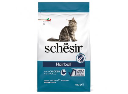 Фото - сухой корм Schesir HAIRBALL сухой монопротеиновый корм для котов с длинной шерстью КУРИЦА