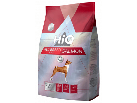 Фото - сухий корм HiQ All Breed Adult Salmon корм для дорослих собак усіх порід ЛОСОСЬ