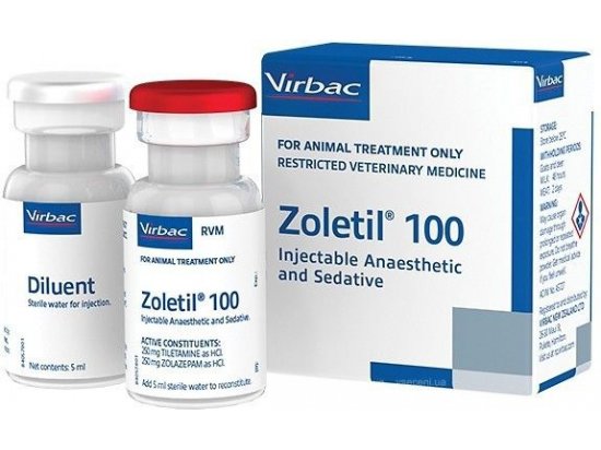 Фото - інші вет препарати Virbac Zoletil (Золетіл) 100 засіб для загальної анестезії котів та собак
