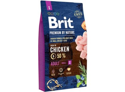 Фото - сухий корм Brit Premium Dog Adult Small S Chicken сухий корм для собак дрібних порід КУРКА