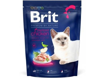 Фото - сухий корм Brit Premium Cat Sterilised Chicken сухий корм для стерилізованих кішок КУРКА