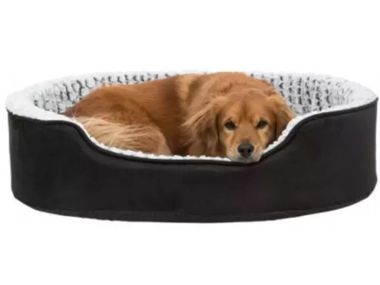 Фото - лежаки, матраси, килимки та будиночки Trixie Vital Lino Ортопедичний лежак з бортиком для котів та собак, чорний/сірий
