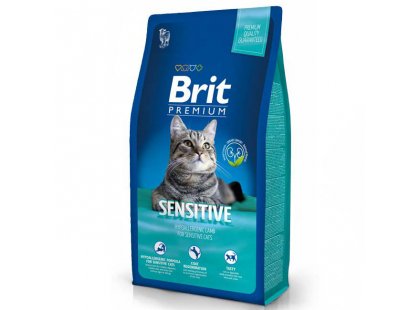 Фото - сухой корм Brit Premium Cat Sensitive Lamb & Rice сухой корм для кошек с чувствительным пищеварением ЯГНЕНОК И РИС