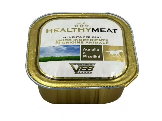 Фото - вологий корм (консерви) Healthy Meat LAMB & SMALL PEAS вологий корм для собак ЯГНЯ та ГОРОШОК