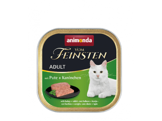 Фото - вологий корм (консерви) Animonda (Анімонда) Vom Feinsten Adult mit Pute+kaninchen - консерви для котів з ІНДЕЙКОЮ та КРОЛИКОМ