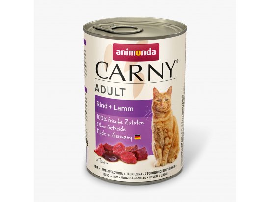 Фото - влажный корм (консервы) Animonda (Анимонда) Carny Adult Rind+lamm - консервы для кошек ГОВЯДИНА и ЯГНЕНОК, кусочки в соусе