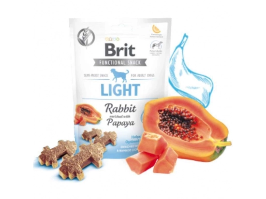Фото - лакомства Brit Care Dog Snack Light Rabbit & Papaya лакомство для контроля веса собак КРОЛИК и ПАПАЙЯ