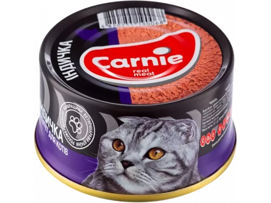 Фото - влажный корм (консервы) Carnie (Карни) консервы для взрослых кошек, мясной паштет с ИНДЕЙКОЙ