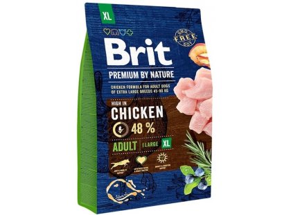 Фото - сухий корм Brit Premium Dog Adult Extra Large XL Chicken сухий корм для собак гігантських порід КУРКА