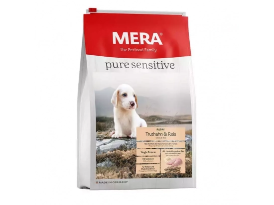 Фото - сухий корм Mera (Мера) Pure Sensitive Puppy Truthahn & Reis корм для цуценят, вагітних та годуючих сук ІНДИЧКА та РИС