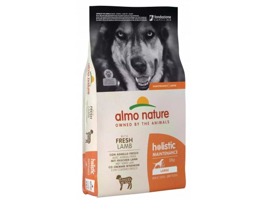 Фото - сухой корм Almo Nature Holistic MAINTENANCE LARGE ADULT DOG WITH FRESH LAMB сухой корм для взрослых собак больших пород ЯГНЕНОК