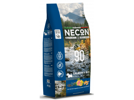 Фото - сухий корм Necon Natural Wellness Dog Mini Salmon & Rice сухий корм для собак малих порід ЛОСОСЬ І РИС