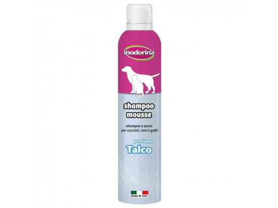 Фото - повседневная косметика Inodorina Shampoo Mousse шампунь-мусс для кошек, собак и щенков с ароматом талька