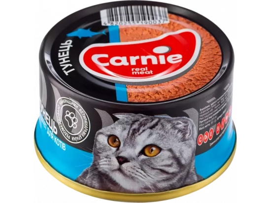 Фото - влажный корм (консервы) Carnie (Карни) консервы для взрослых кошек, мясной паштет с ТУНЦОМ