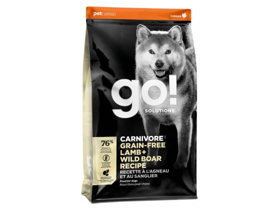 Фото - сухой корм GO! Solutions Carnivore Grain-free Lamb & Wild Boar Recipe беззерновой корм для собак и щенков ЯГНЕНОК и ДИКИЙ КАБАН