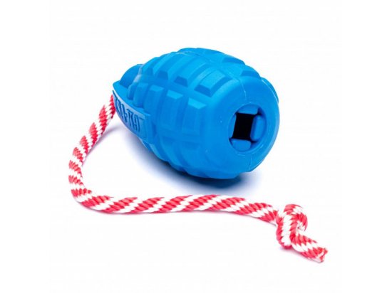 Фото - игрушки SodaPup (Сода Пап) Grenade Reward Toy игрушка для собак ГРАНАТА НА ВЕРЕВКЕ, синий
