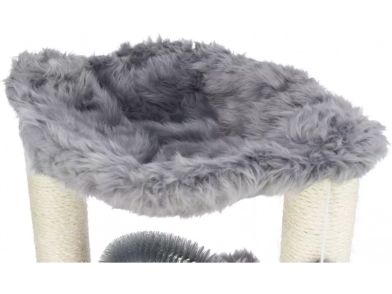 Фото - дряпалки, з будиночками Trixie Baza Драпак для кішок зі щіткою-аркою, сірий