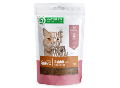 Фото - ласощі Natures Protection (Нейчез Протекшин) Snack For Cats With Rabbit And Goji Berries ласощі для котів КРОЛИК З ЯГОДАМИ ГОДЖІ