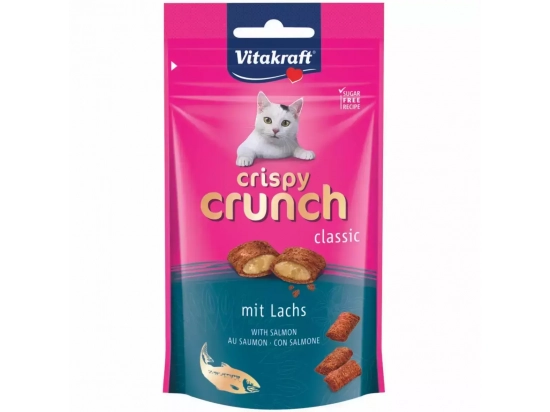 Фото - лакомства Vitakraft (Витакрафт) Crispy Crunch Salmon лакомство для кошек, подушечки с лососем