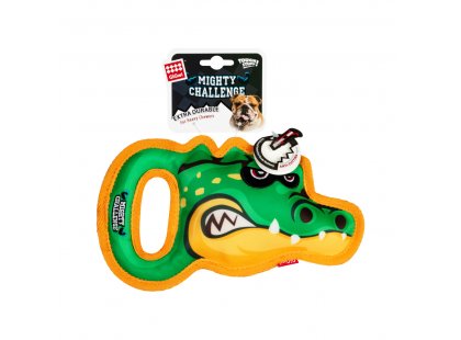 Фото - игрушки GiGwi (Гигви) Mighty Challenge КРОКОДИЛ сверхпрочная игрушка для больших собак с пищалкой
