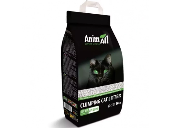 Фото - наповнювачі AnimAll Expert Choice НАТУРАЛ бентонітовий наповнювач для котячого туалету, середня фракція, без запаху