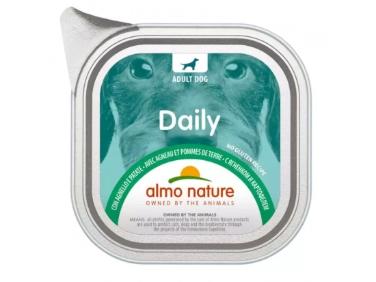 Фото - вологий корм (консерви) Almo Nature Daily LAMB & POTATOES консерви для собак ЯГНЯ та КАРТОПЛЯ