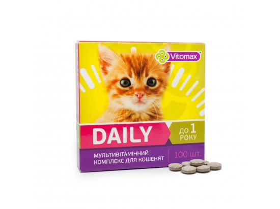 Фото - витамины и минералы Vitomax Daily мультивитаминный комплекс для котят до 1 года