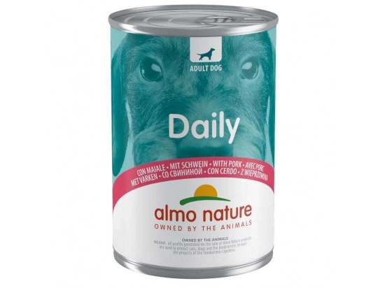Фото - вологий корм (консерви) Almo Nature Daily ADULT PORK консерви для собак СВИНИНА