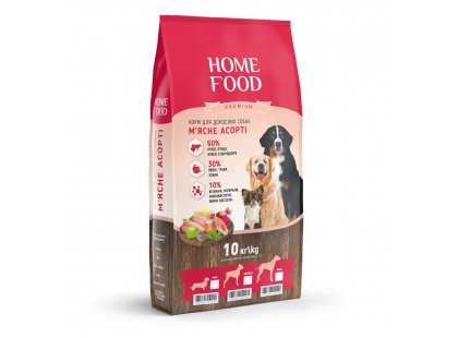 Фото - сухий корм Home Food (Хоум Фуд) Dog Adult Mini Meat Assorted повнораціонний корм для собак дрібних порід М'ЯСНЕ АССОРТІ