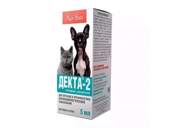 Фото - для глаз Apicenna (Апиценна) ДЕКТА-2  капли для лечения и профилактики глазных заболеваний у собак и кошек