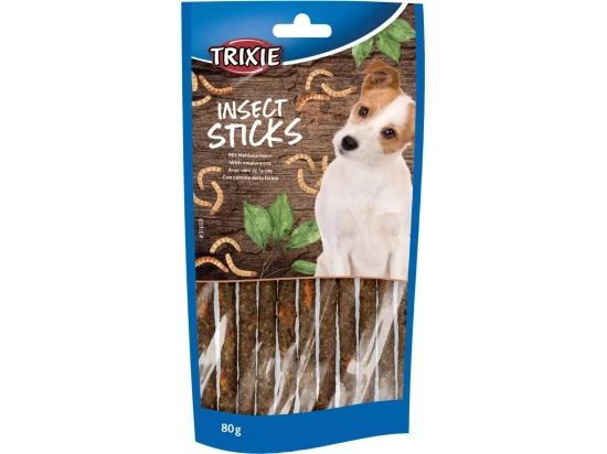 Фото - лакомства Trixie Insect Sticks лакомство для собак с пищевой аллергией - палочки с мучными червями