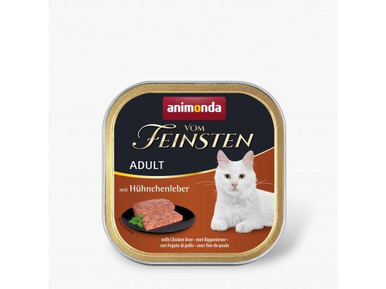 Фото - вологий корм (консерви) Animonda (Анімонда) Vom Feinsten Adult mit Hähnchenleber - консерви для кішок з курячою печінкою