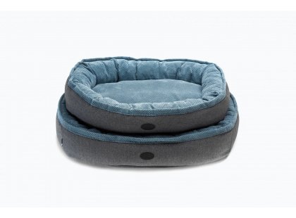 Фото - лежаки, матрасы, коврики и домики Harley & Cho DONUT SOFT TOUCH OCEAN овальный лежак для собак, синий