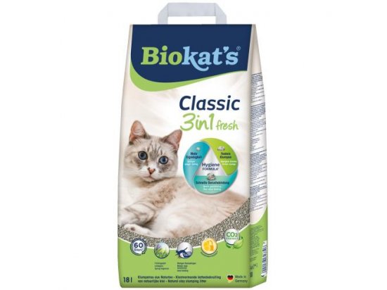 Фото - наповнювачі BioKats Classic fresh 3in1 Наповнювач для котячого туалету