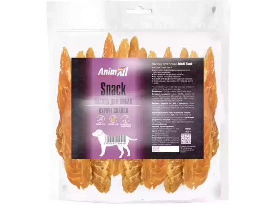 Фото - ласощі AnimAll Snack курячі слайси для собак