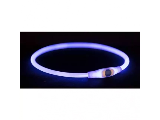 Фото - амуніція Trixie USB Flash Light Ring нашийник для собак, що світиться, прозорий, синій