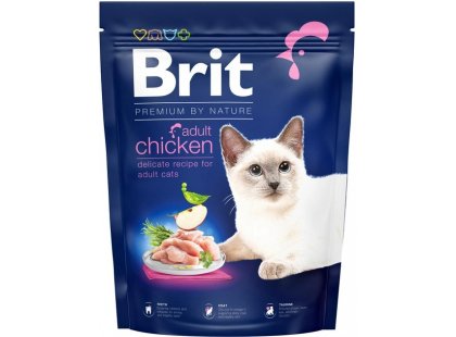 Фото - сухий корм Brit Premium Cat Adult Chicken сухий корм для кішок КУРКА