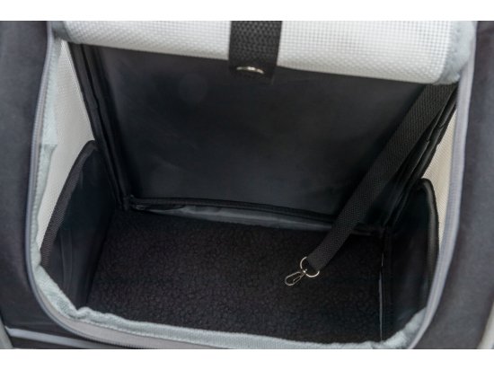 Фото - переноски, сумки, рюкзаки Trixie CHLOE рюкзак-перенесення для тварин, світло сірий/чорний