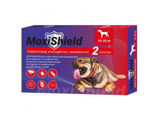 Фото - от блох и клещей MoxiShield (Моксишилд) Капли от блох, клещей и гельминтов для собак