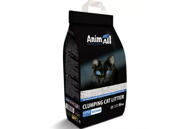 Фото - наповнювачі AnimAll Expert Choice НАТУРАЛ бентонітовий комкуючий наповнювач для котячого туалету, дрібна фракція