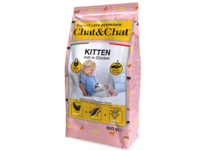 Фото - сухий корм Gheda Expert Premium Chat&Chat Kitten Chicken сухий корм для кошенят КУРКА