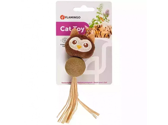 Фото - іграшки Flamingo CATNIP OWL іграшка з котячої м'ятою для котів