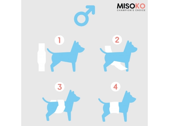 Фото - підгузки та трусики Misoko&Co (Місоко та Ко) багаторазовий підгузник для собак (псів), ФРАНЦІЯ