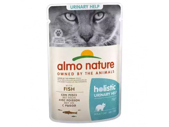 Фото - вологий корм (консерви) Almo Nature Holistic FUNCTIONAL URINARY HELP консерви для котів для профілактики сечокам'яної хвороби РИБА