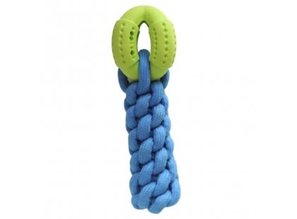 Фото - игрушки AnimAll GrizZzly игрушка для собак КРОССФИТ С МЯЧОМ, голубой/зеленый